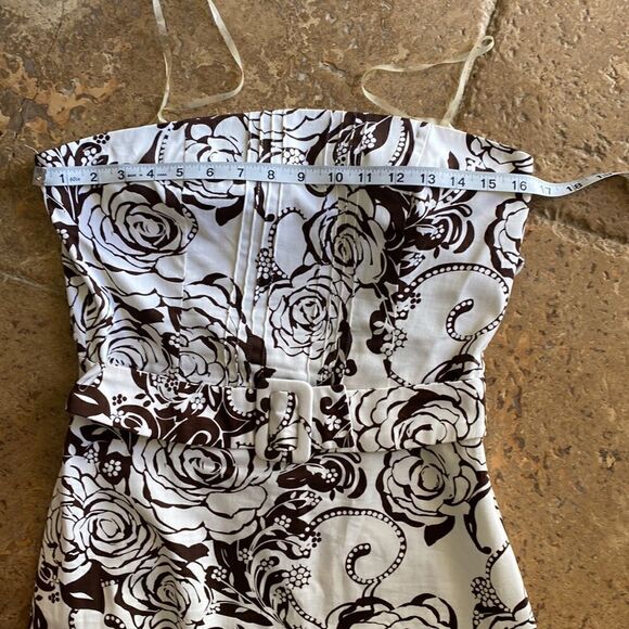 strapless zipper back fake belt size sm dress - Picture 6 of 8